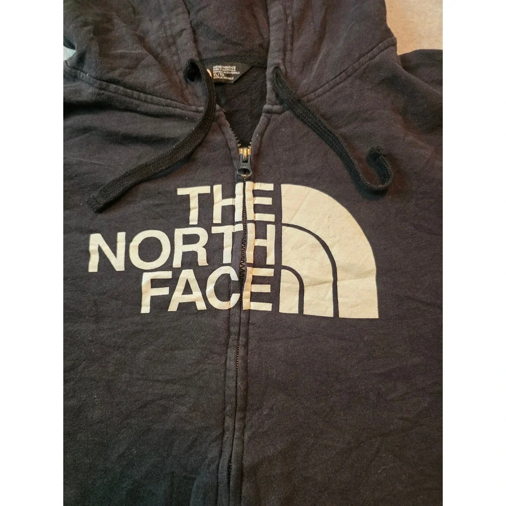 The North Face Sweatshirt Mens Black Xl  Full Zip Logo Hoodie Regular Fit